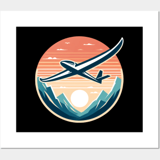 Glider Sailplane Biplane Posters and Art